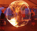 fire skipping rope keeps the crowd on their toes