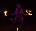 contact juggling and fire fingers, circus act performed at a festival in NSW, Australia