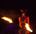 fire staff, circus performance