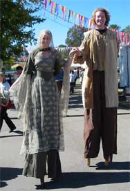 stilt walking