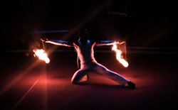 fire poi, Chris Bennett - fire performer