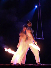 fire eating performance