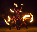 human pyramids, fire performance