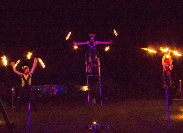 ladder balance, Luke Forrester, fire staff, fire circus, Australia, Canberra