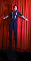 Luke forrester stands tall on stilts