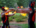 Daytime fire performance, Canberra, ACT, Fire circus, Christmas entertainment